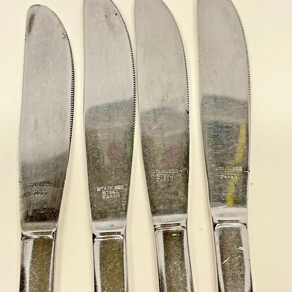 Vintage AMK9 by Armack Japan Stainless Steel Flatware set of 4-8